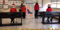  Students Performing Piano and Handbells